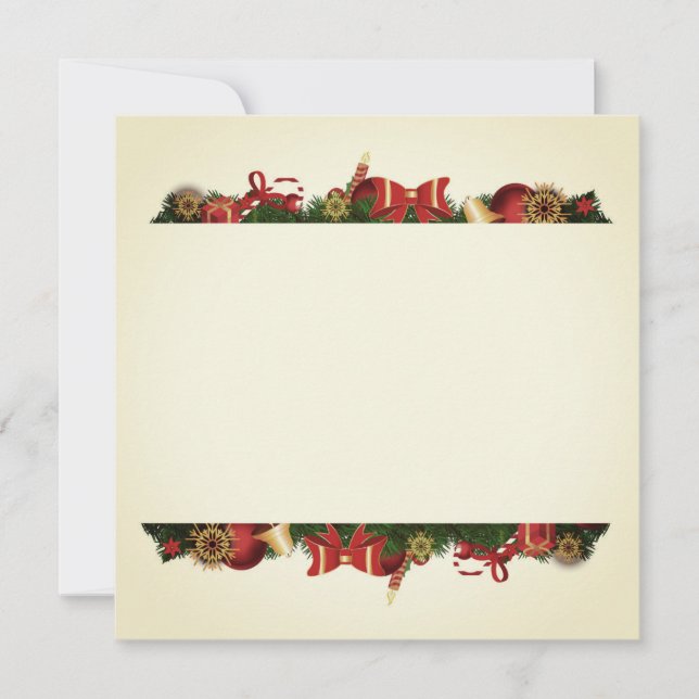 Christmas Borders Holiday Card (Front)