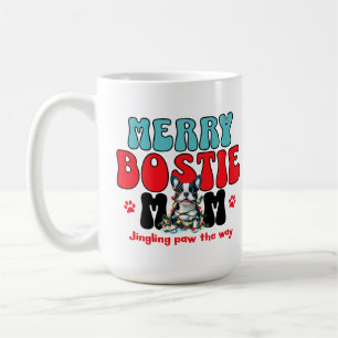 Christmas Boston Terrier Dog Mum Coffee Mug