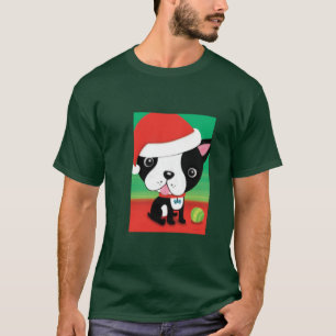 Christmas Boston Terrier t-shirts