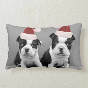 Christmas Boston terriers Lumbar Cushion