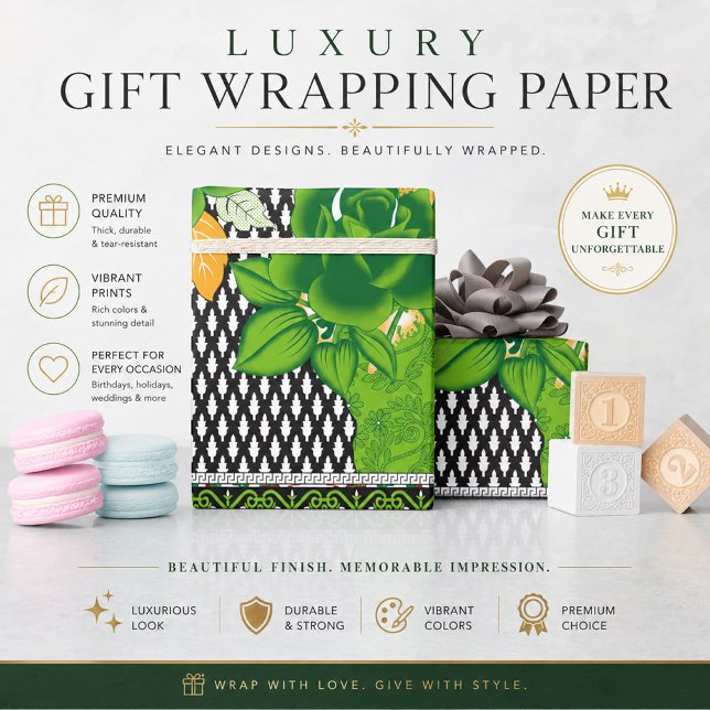 Christmas Botanical Floral Wrapping Paper (Creator Uploaded)