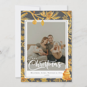 Christmas Botanical Photo Holiday Cards
