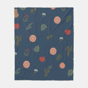 Christmas botanical seamless vintage beautiful pat fleece blanket