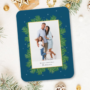 Christmas Botanicals Greenery Simple Elegant Photo Magnet