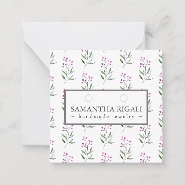 Christmas Botanicals Necklace Earrings Display Card (Front)