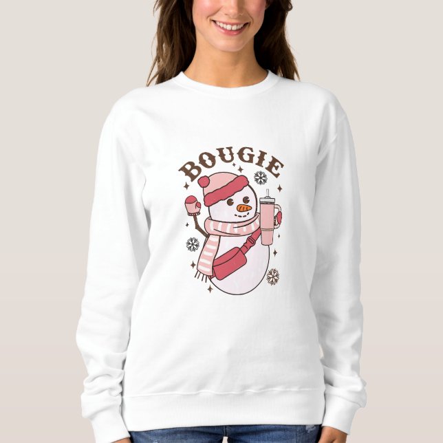 Christmas Bougie Stanley Tumbler Inspired Belt Bag Sweatshirt (Front)