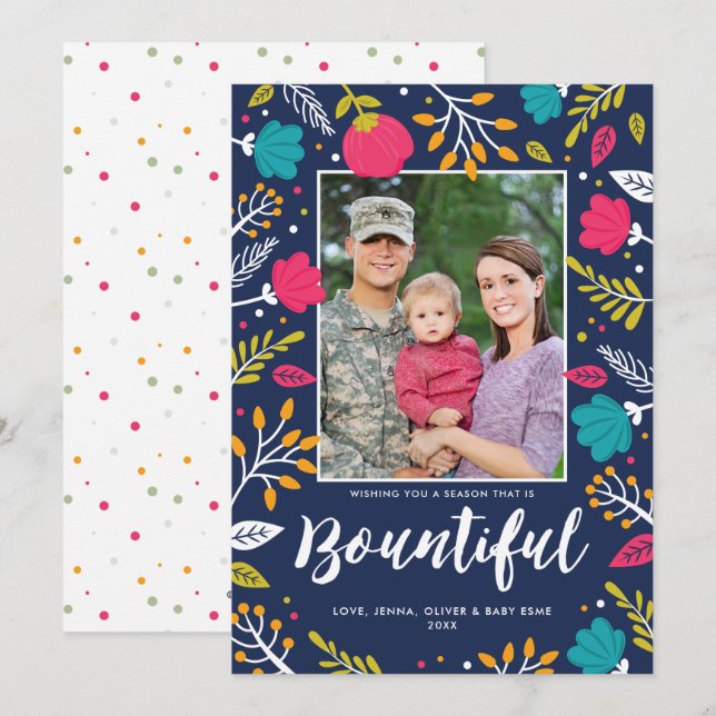 Christmas Bounty Holiday Flat Card (Front/Back)