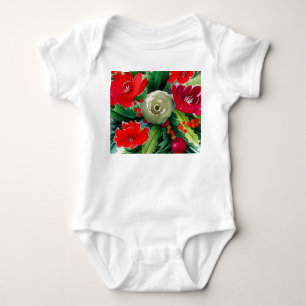 Christmas Bouquet Baby Bodysuit