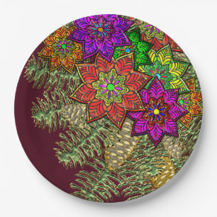 Christmas Bouquet Paper Plate