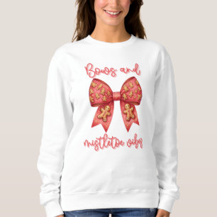 Christmas Bow Christmas Ginger Bread Bow Festive Sweatshirt