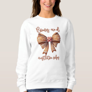 Christmas Bow Christmas Ginger Bread Bow Festive Sweatshirt