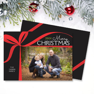 Christmas Bow Christmas Photo Card