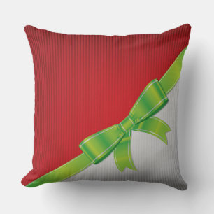 Christmas bow cushion