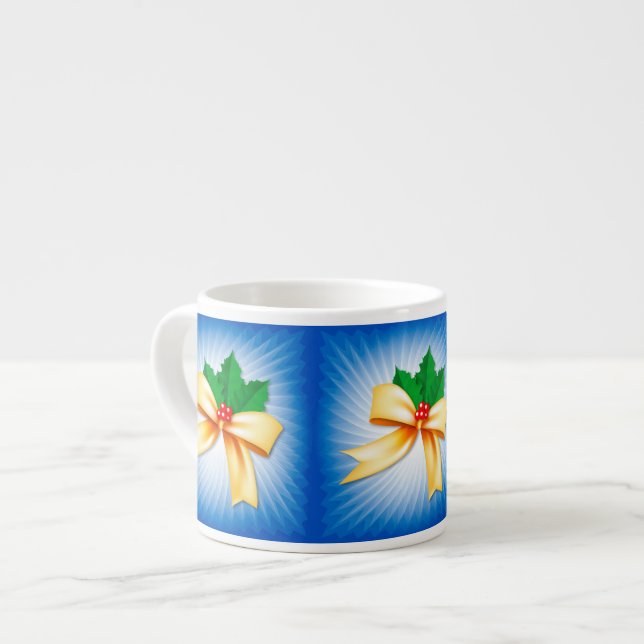 Christmas Bow Espresso Cup (Front Left)