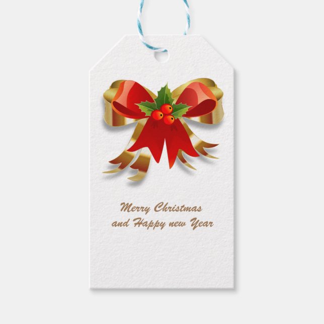 Christmas Bow Gift Tag (Front)