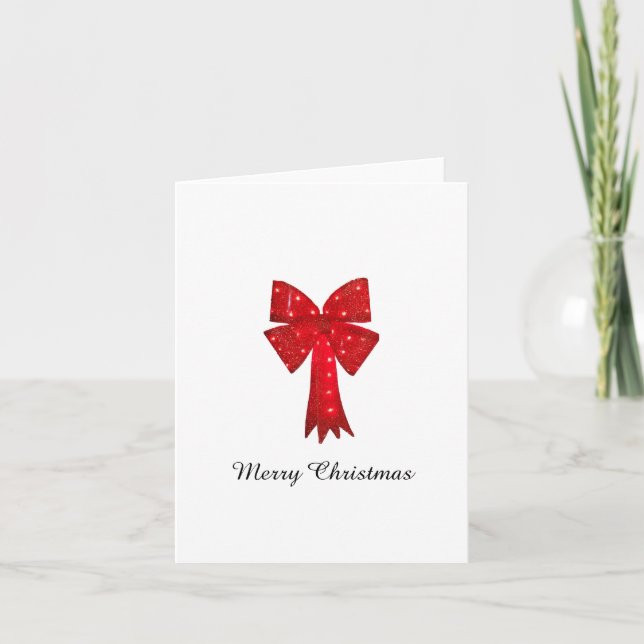 Christmas Bow Holiday Card (Front)