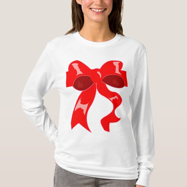 Christmas bow hoodie T-Shirt (Front)