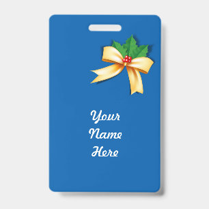 Christmas Bow ID Badge