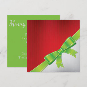 Christmas bow invitation
