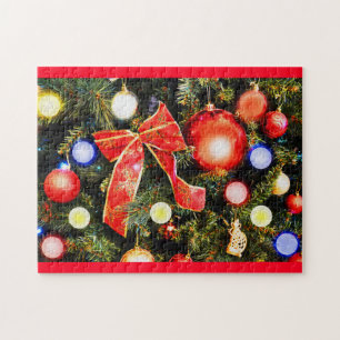 Christmas bow jigsaw puzzle