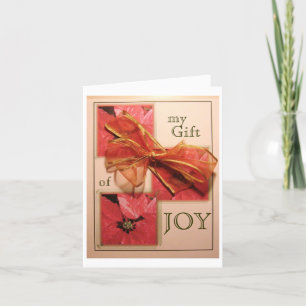 Christmas Bow Joy Holiday Card