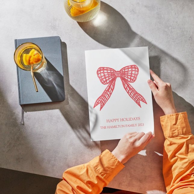 Christmas Bow Photo  Holiday Card (Creator Uploaded)