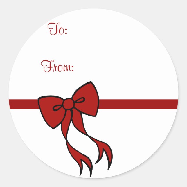 Christmas Bow Stickers (Front)