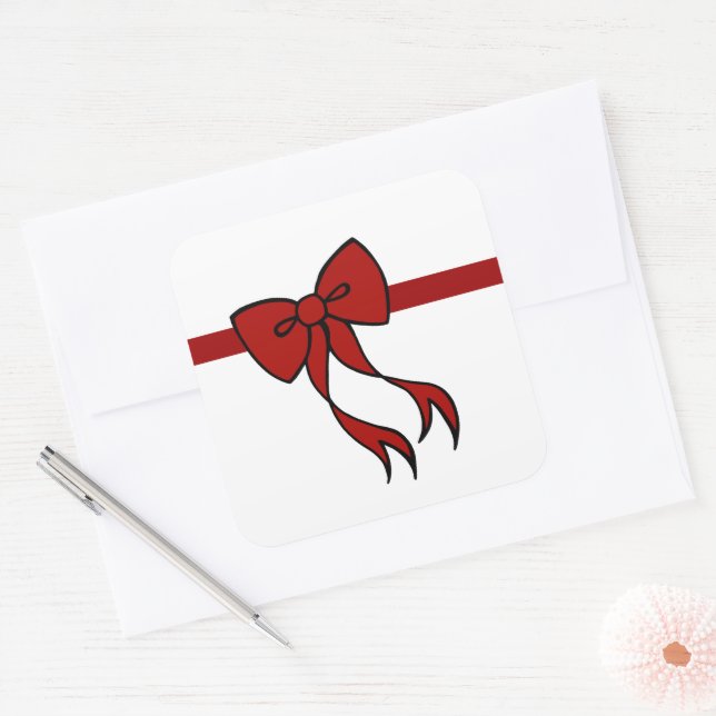 Christmas Bow Stickers (Envelope)