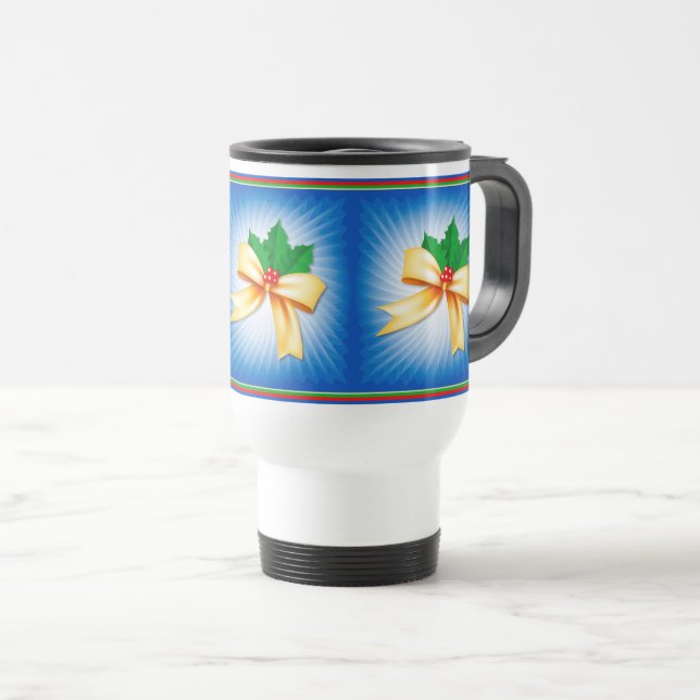 Christmas Bow Travel Mug (Front Right)