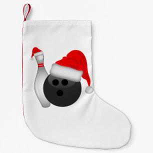 Christmas Bowling Ball and Pin Small Christmas Stocking