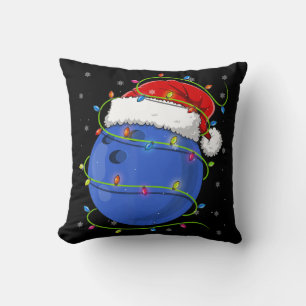 Christmas Bowling Ball Santa Hat Matching Family P Cushion