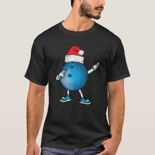 Christmas Bowling Ball Santa Hat Xmas Matching Fam T-Shirt