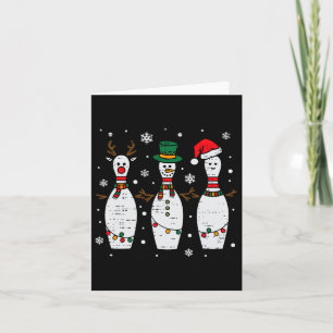 Christmas Bowling Hat Santa Bowler Xmas Sport Men Card