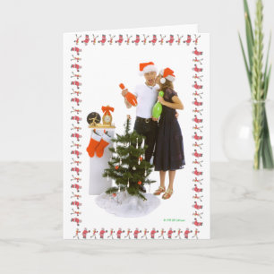 Christmas Bowling Lovers Holiday Card