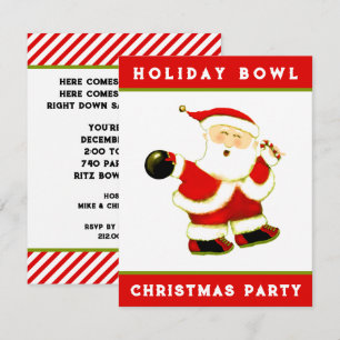 Christmas Bowling Party Invitation