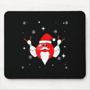 Christmas Bowling Santa's Bowling Team Into The Ho Mouse Pad