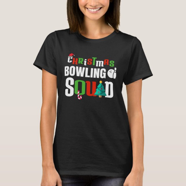 Christmas Bowling Squad Xmas Bowler  Unisex Men Wo T-Shirt (Front)