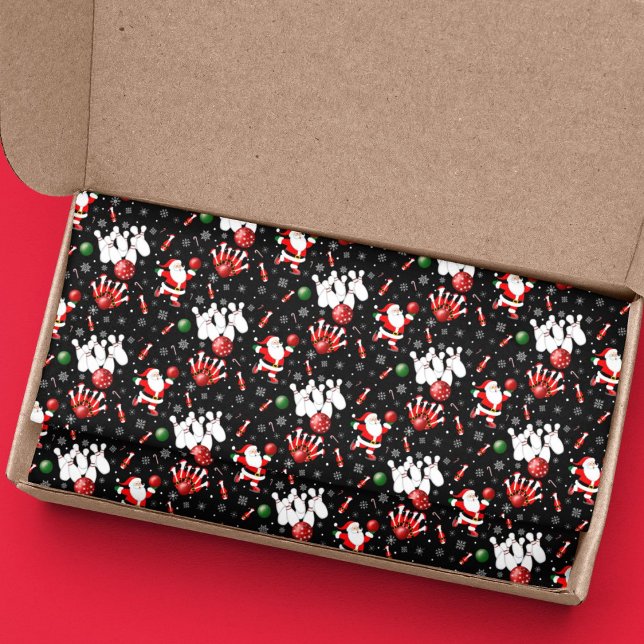 Christmas Bowling with Santa Claus Tissue Paper (Creator Uploaded)