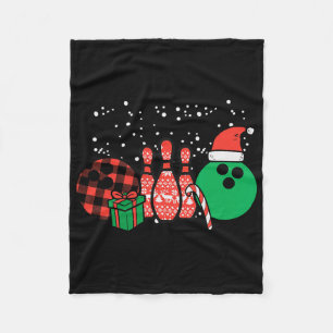Christmas Bowling Xmas Sport Player Women Men Kid Fleece Blanket