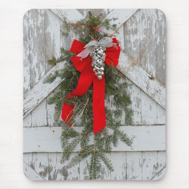 Christmas Bows and Bells Mouse Pad (Front)