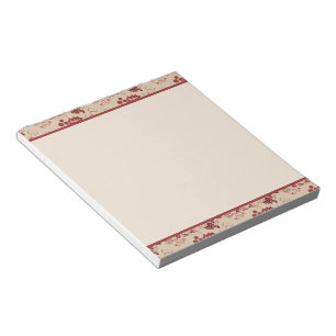 Christmas Bows Candy Canes and Leaves Notepad