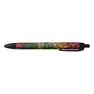 Christmas Bows Colourful Festive Holiday Black Ink Pen