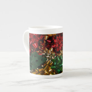 Christmas Bows Colourful Festive Holiday Bone China Mug