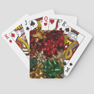 Christmas Bows Colourful Festive Holiday Playing Cards