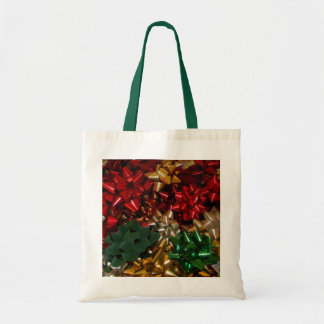 Christmas Bows Colourful Festive Holiday Tote Bag