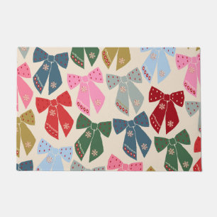 Christmas Bows Coquette Doormat
