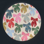 Christmas Bows Coquette Paper Plate<br><div class="desc">Christmas Bows - Coquette Ribbons.</div>