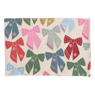 Christmas Bows Coquette Pillowcase