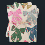 Christmas Bows Coquette Wrapping Paper Sheet<br><div class="desc">Christmas Bows - Coquette Ribbons.</div>