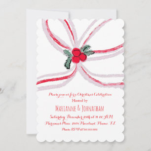 Christmas Bows Corporate Office Event Invitation